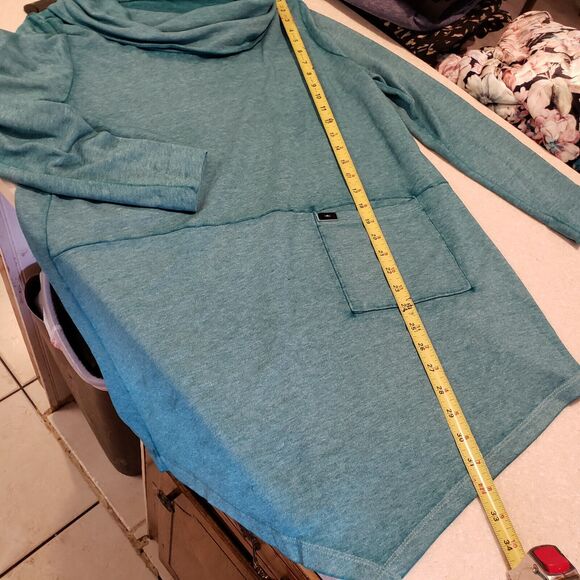 Soft Surroundings Evening Stroll Cowl Neck Pullover Asymmetrical Sweater SZ L - Picture 11 of 12